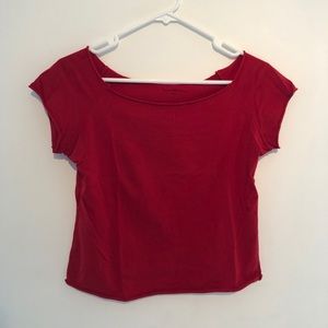brandy melville red rin top